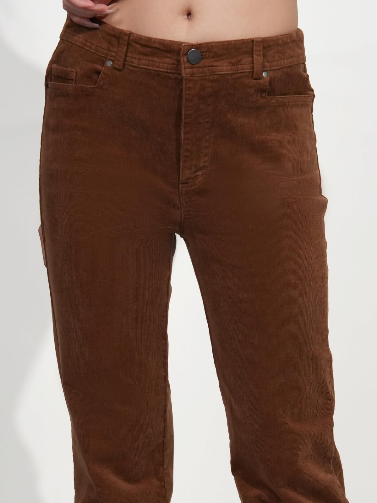 OctMoon Corduroy Pants Women Straight Leg Casual Trousers – Garment Dyed Pantalones de Pana para Mujer