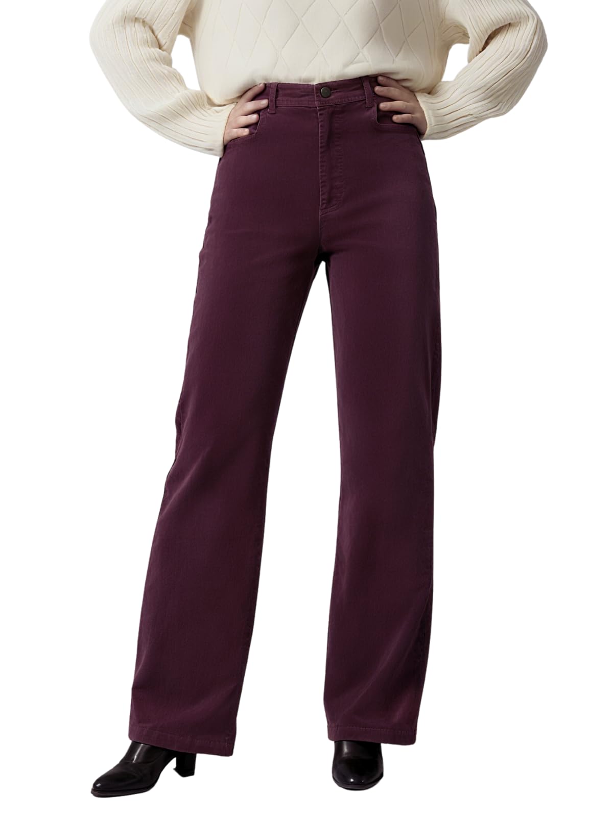 OctMoon Corduroy Pants Women Straight Leg Casual Trousers – Garment Dyed Pantalones de Pana para Mujer
