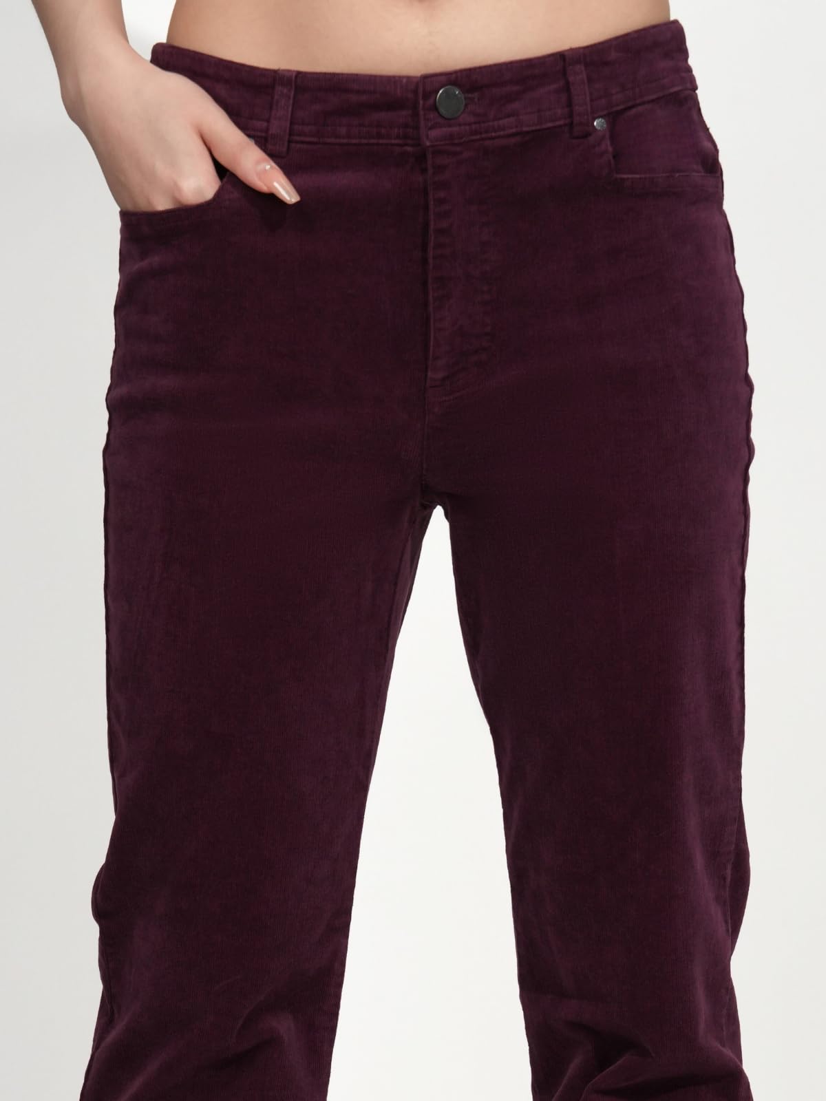 OctMoon Corduroy Pants Women Straight Leg Casual Trousers – Garment Dyed Pantalones de Pana para Mujer