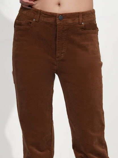 OctMoon Corduroy Pants Women Straight Leg Casual Trousers – Garment Dyed Pantalones de Pana para Mujer
