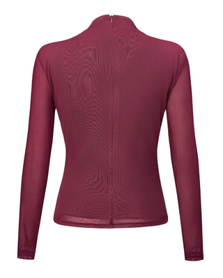 High Neck Slim Fit Blouse