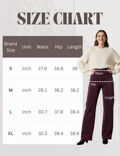 OctMoon Corduroy Pants Women Straight Leg Casual Trousers – Garment Dyed Pantalones de Pana para Mujer